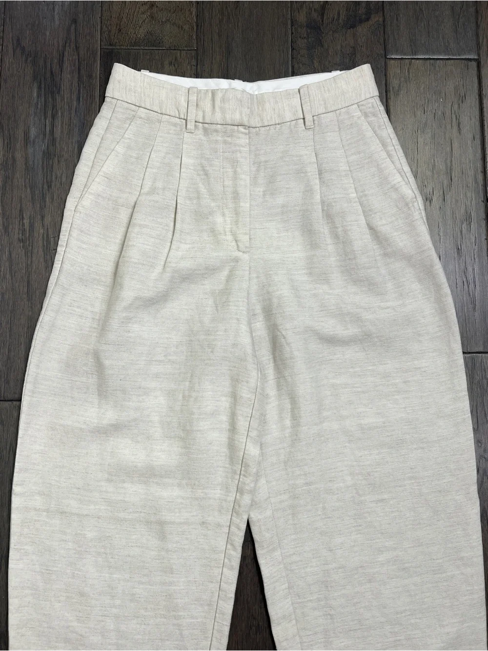Aritzia Wilfred Carrot Linen Pant Natural Ecru